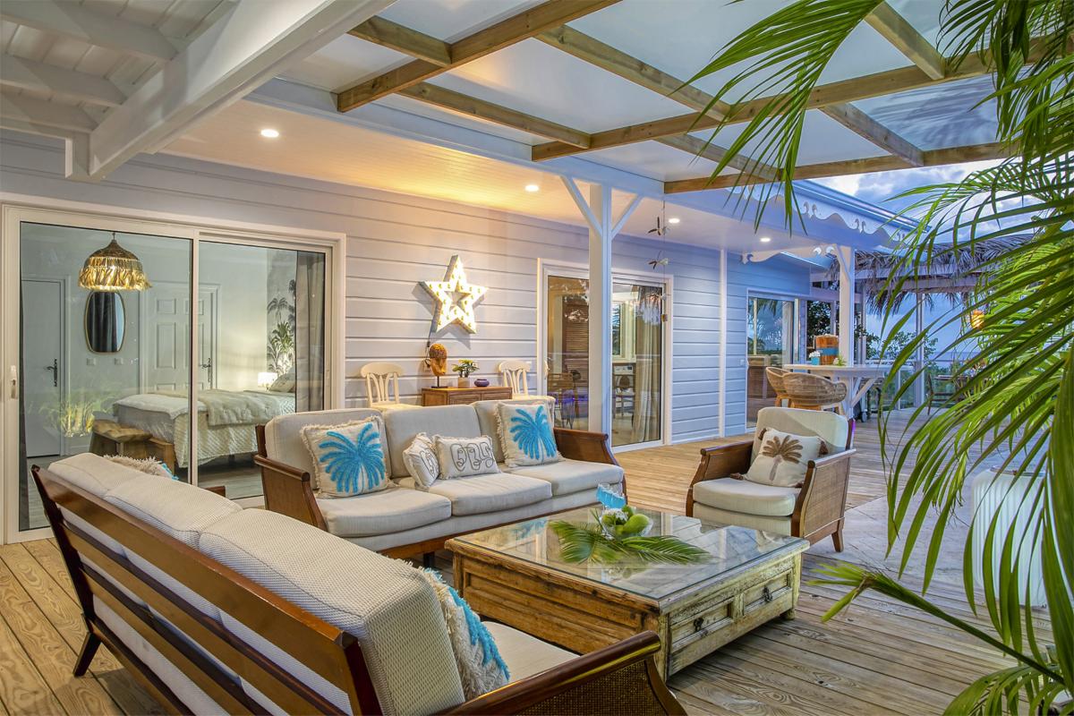 A louer villa 2 chambres Terres Basses Saint Martin_ Terrasse Nuit - 29